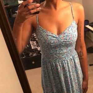 Light blue floral maxi dress